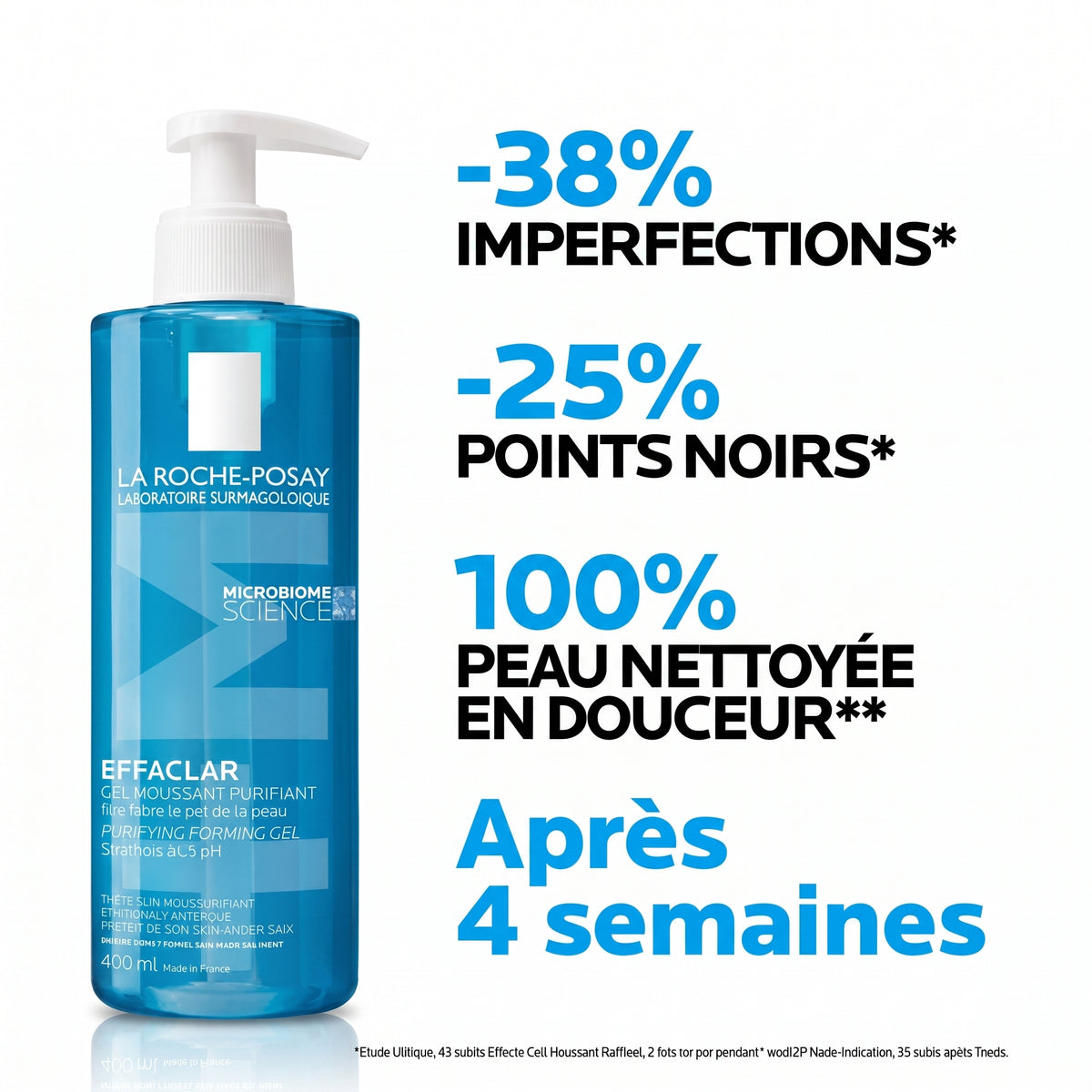 La Roche-Posay Effaclar Gel Moussant Purifiant- éco-recharge 400ml